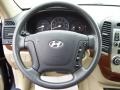 Beige 2007 Hyundai Santa Fe GLS Steering Wheel