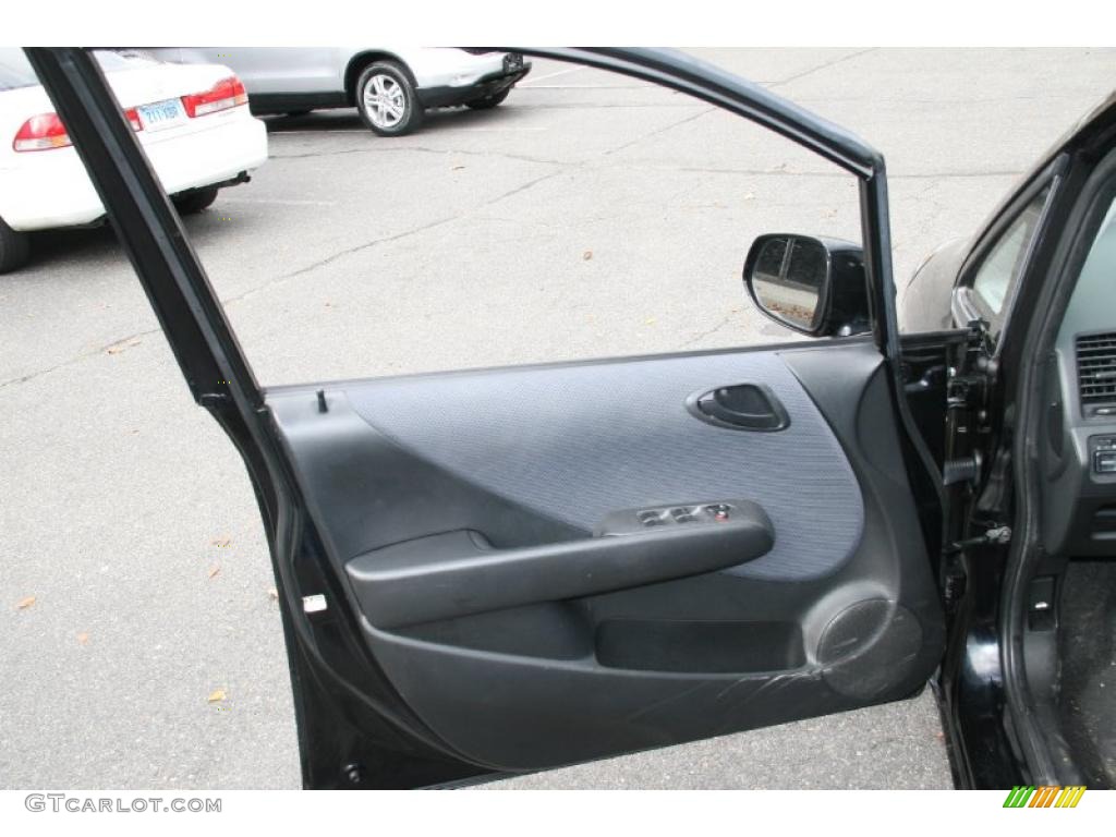 2007 Honda Fit Standard Fit Model Black Door Panel Photo #39055164