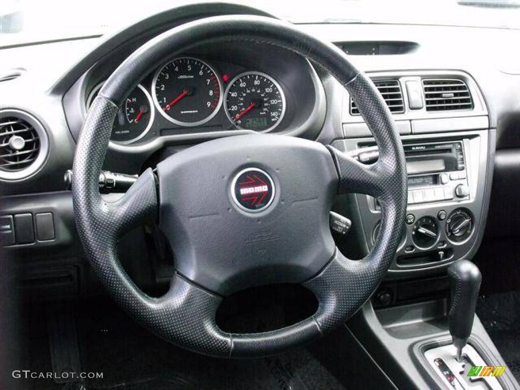 2004 Subaru Impreza WRX Sport Wagon Dark Gray Steering Wheel Photo #39056688