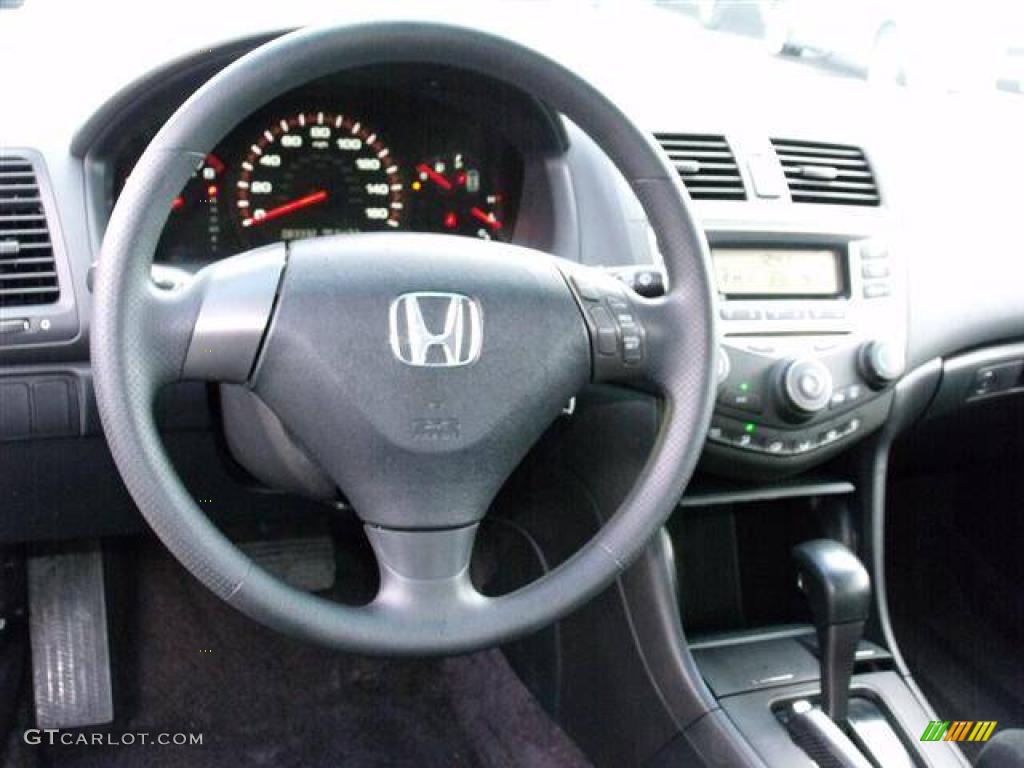 2006 Honda Accord LX Coupe Black Steering Wheel Photo #39057716