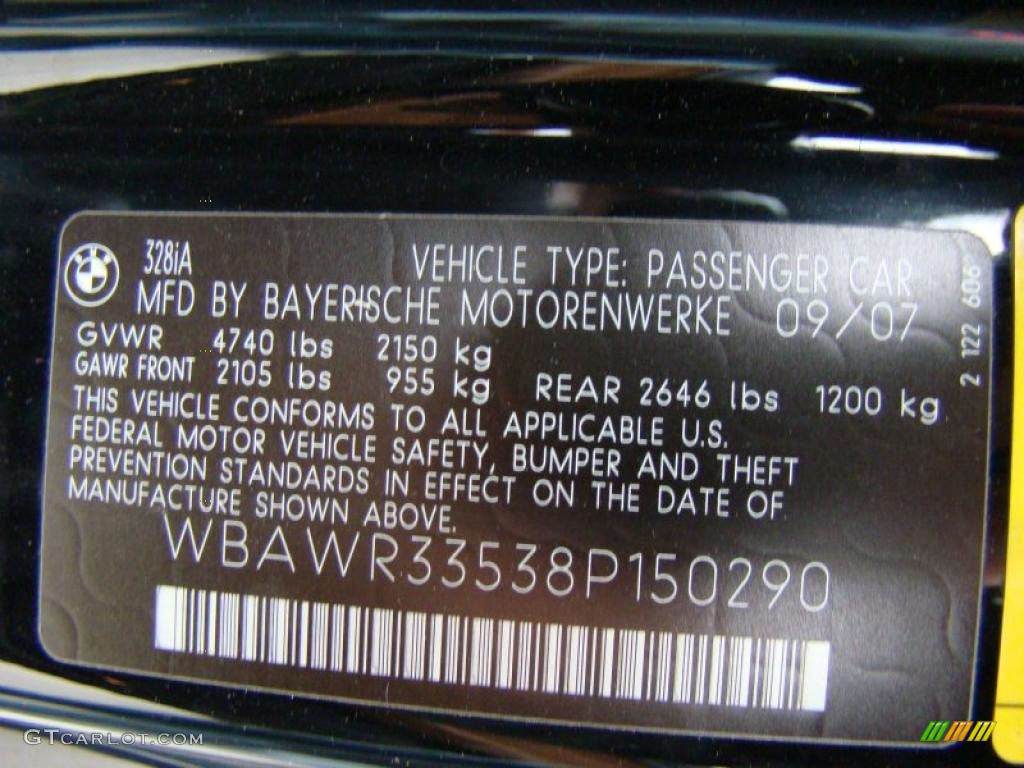 2008 BMW 3 Series 328i Convertible Info Tag Photo #39058420