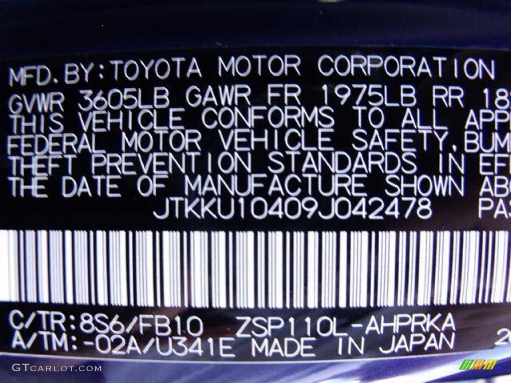 2009 xD Color Code 8S6 for Nautica Blue Mica Photo #39058604