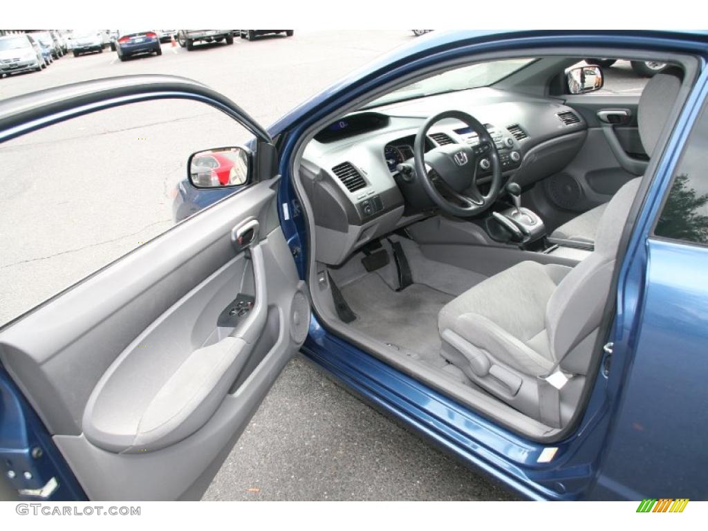 Gray Interior 2008 Honda Civic LX Coupe Photo #39058880