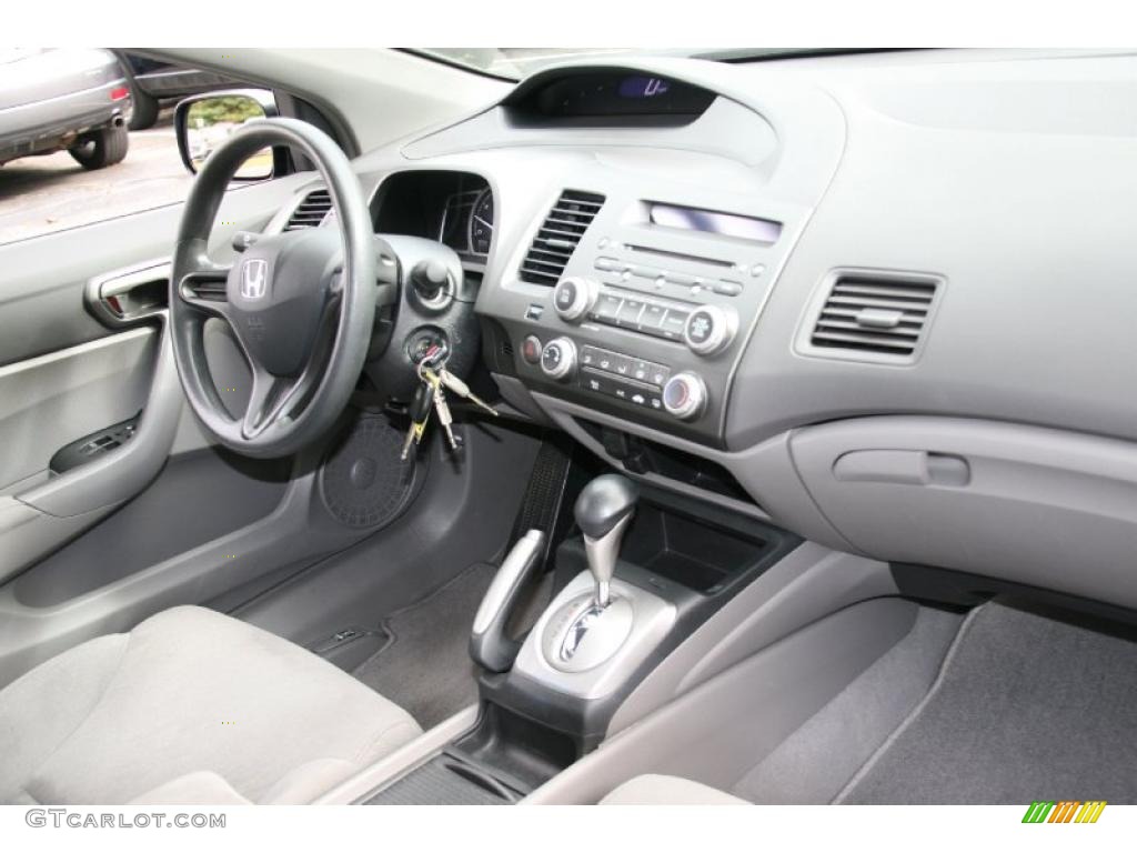2008 Honda Civic LX Coupe Gray Dashboard Photo #39058904