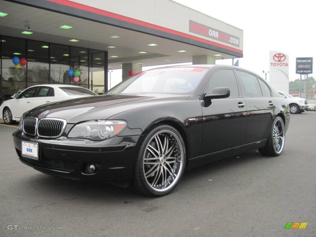 Azurite Black Metallic 2008 BMW 7 Series 750Li Sedan Exterior Photo #39060319