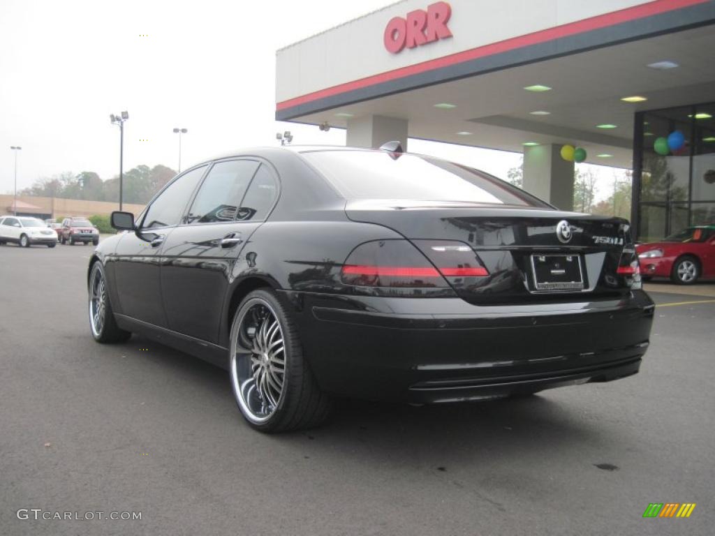 2008 7 Series 750Li Sedan - Azurite Black Metallic / Black photo #3