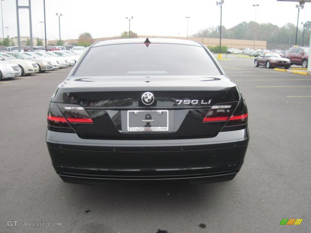 2008 7 Series 750Li Sedan - Azurite Black Metallic / Black photo #4