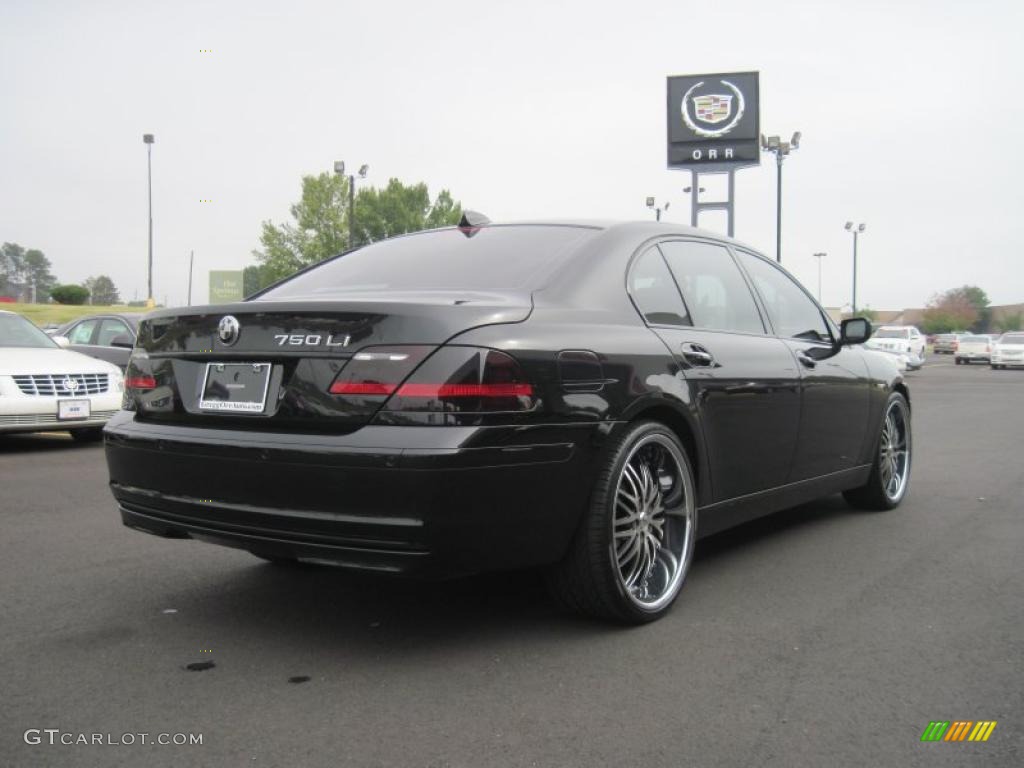 2008 7 Series 750Li Sedan - Azurite Black Metallic / Black photo #5