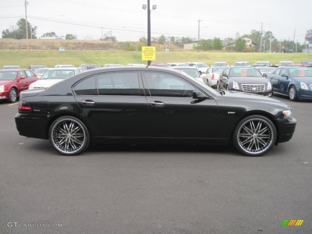 2008 7 Series 750Li Sedan - Azurite Black Metallic / Black photo #6
