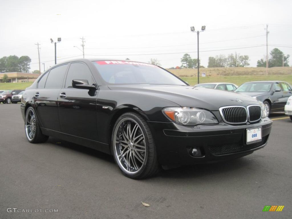 2008 7 Series 750Li Sedan - Azurite Black Metallic / Black photo #7