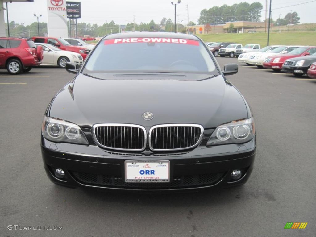 2008 7 Series 750Li Sedan - Azurite Black Metallic / Black photo #8