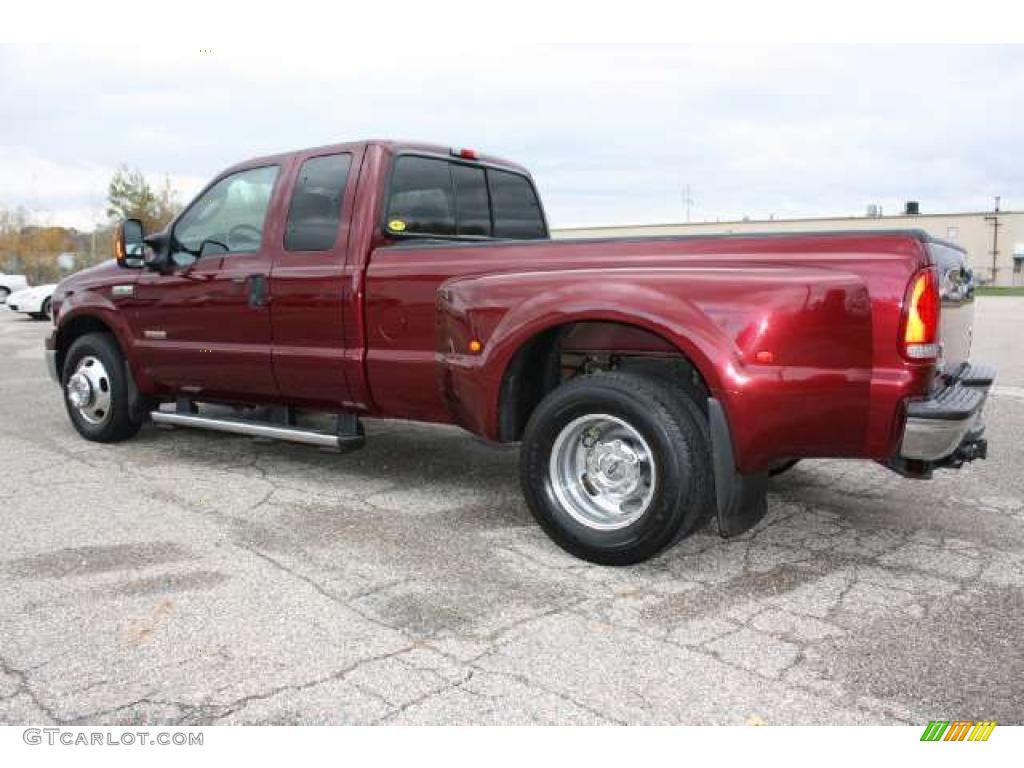 Dark Toreador Red Metallic 2005 Ford F350 Super Duty XLT SuperCab Dually Exterior Photo #39061567