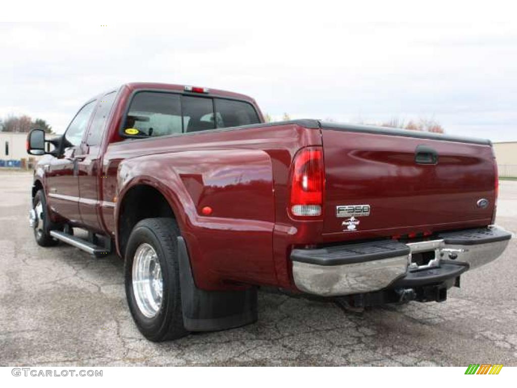 Dark Toreador Red Metallic 2005 Ford F350 Super Duty XLT SuperCab Dually Exterior Photo #39061599