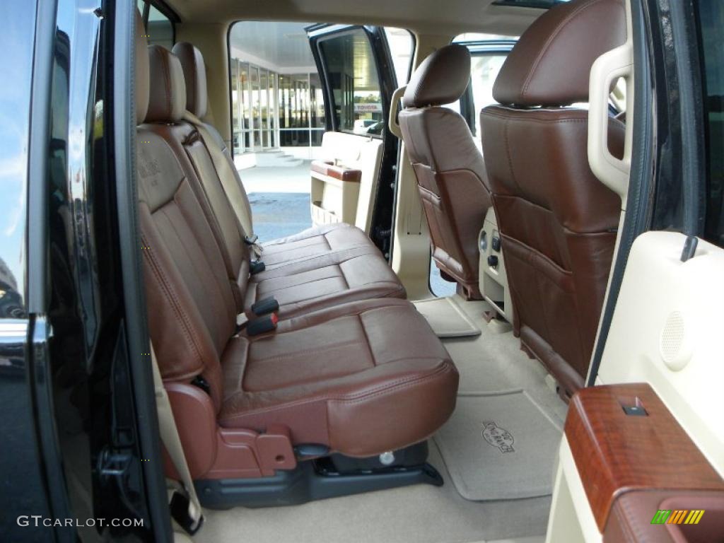 Chaparral Leather Interior 2011 Ford F350 Super Duty Lariat Crew Cab 4x4 Dually Photo #39062055