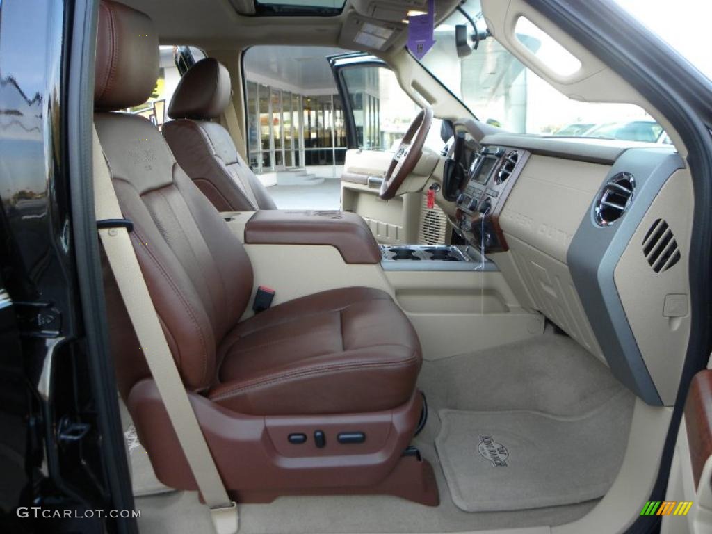 Chaparral Leather Interior 2011 Ford F350 Super Duty Lariat Crew Cab 4x4 Dually Photo #39062071