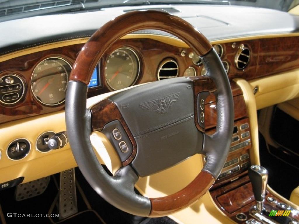 2009 Bentley Arnage T Saffron/Beluga Steering Wheel Photo #39062099