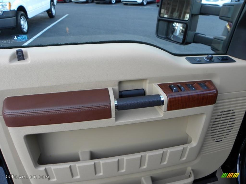 2011 Ford F350 Super Duty Lariat Crew Cab 4x4 Dually Chaparral Leather Door Panel Photo #39062187