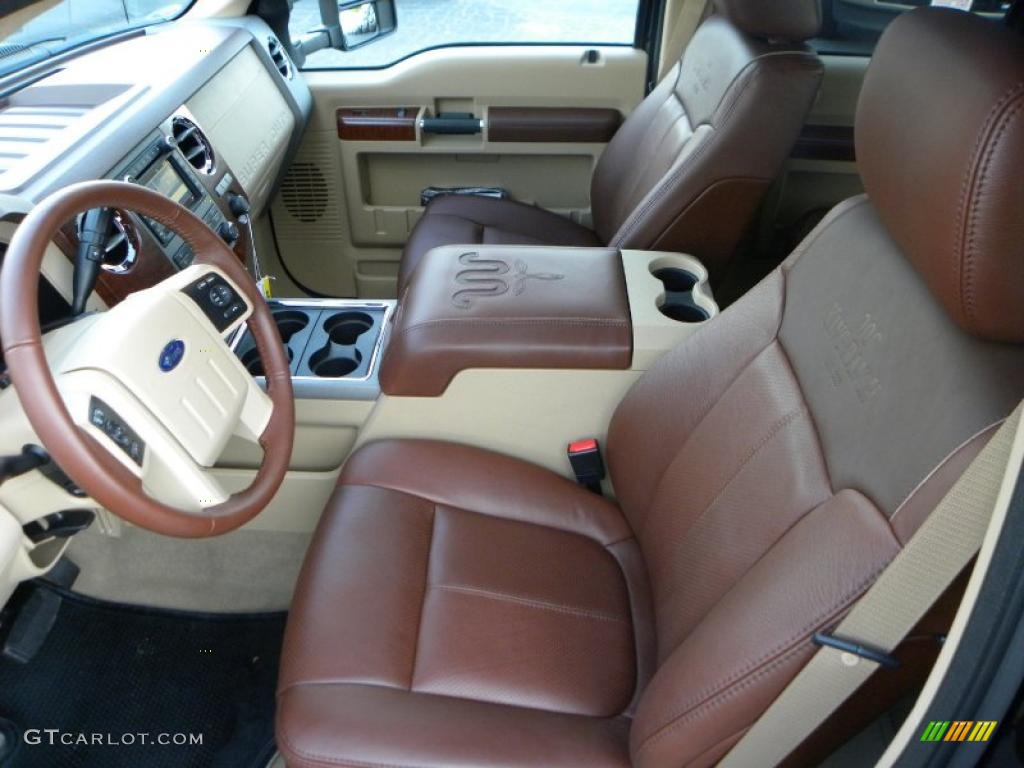 Chaparral Leather Interior 2011 Ford F350 Super Duty Lariat Crew Cab 4x4 Dually Photo #39062203
