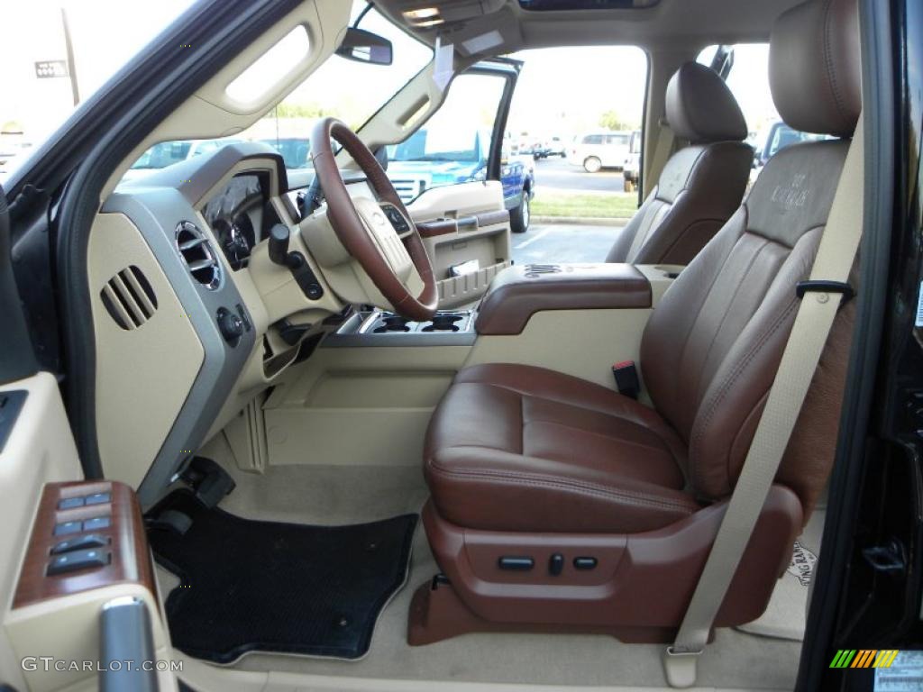 Chaparral Leather Interior 2011 Ford F350 Super Duty Lariat Crew Cab 4x4 Dually Photo #39062459