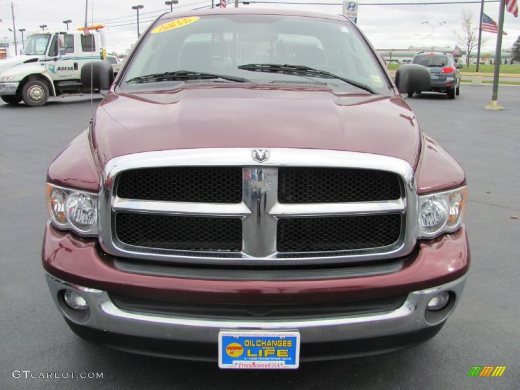 2003 Ram 1500 SLT Quad Cab - Dark Garnet Red Pearl / Dark Slate Gray photo #13