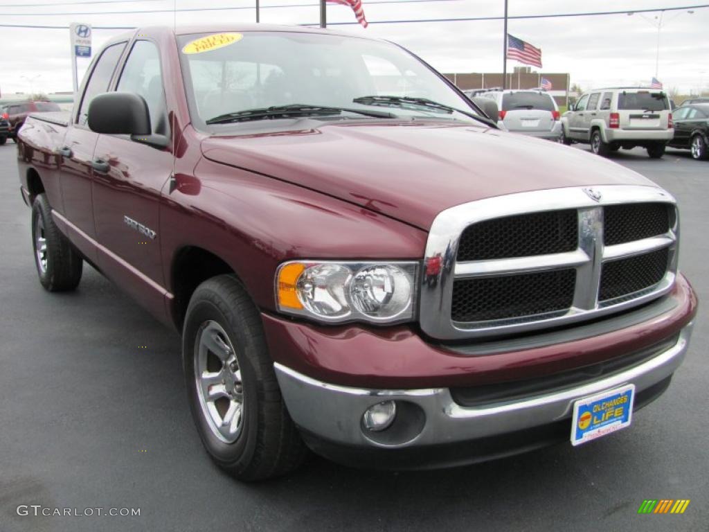 2003 Ram 1500 SLT Quad Cab - Dark Garnet Red Pearl / Dark Slate Gray photo #14