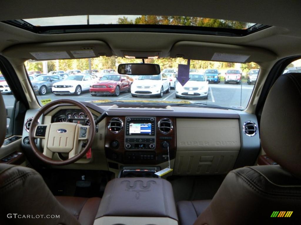 2011 Ford F350 Super Duty Lariat Crew Cab 4x4 Dually Chaparral Leather Dashboard Photo #39062915