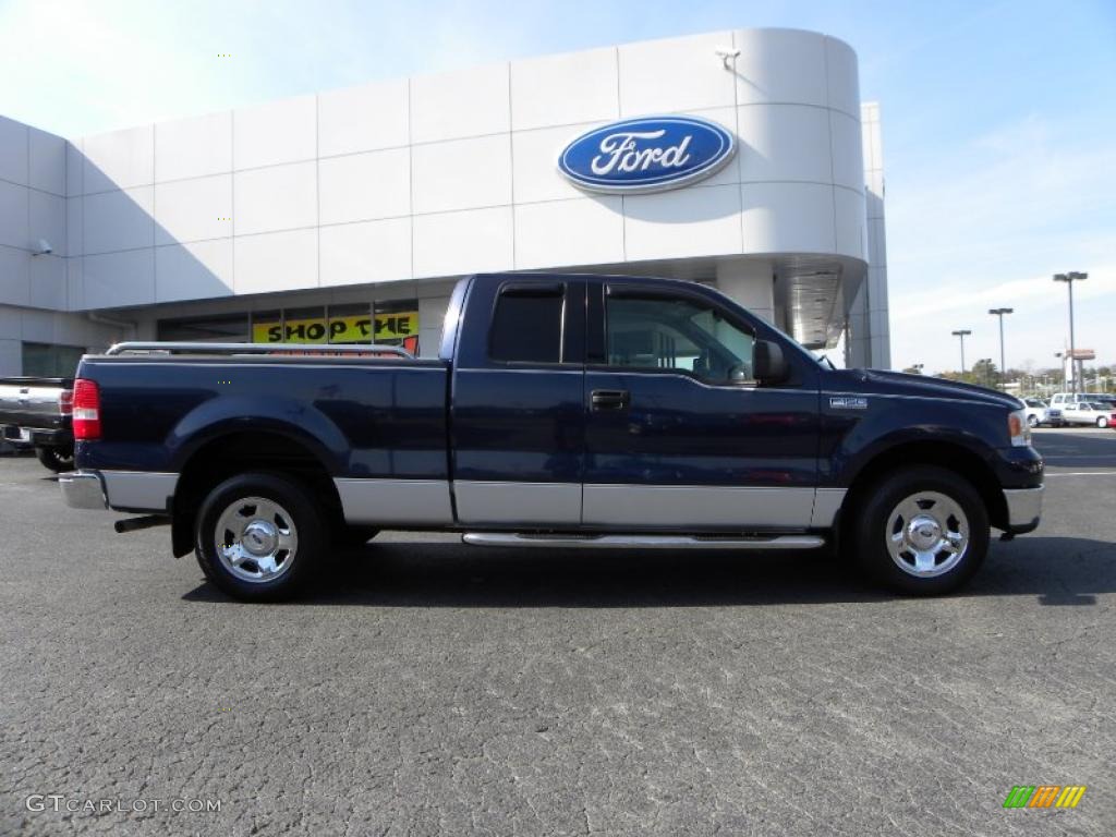 2004 F150 XLT SuperCab - True Blue Metallic / Dark Flint photo #2