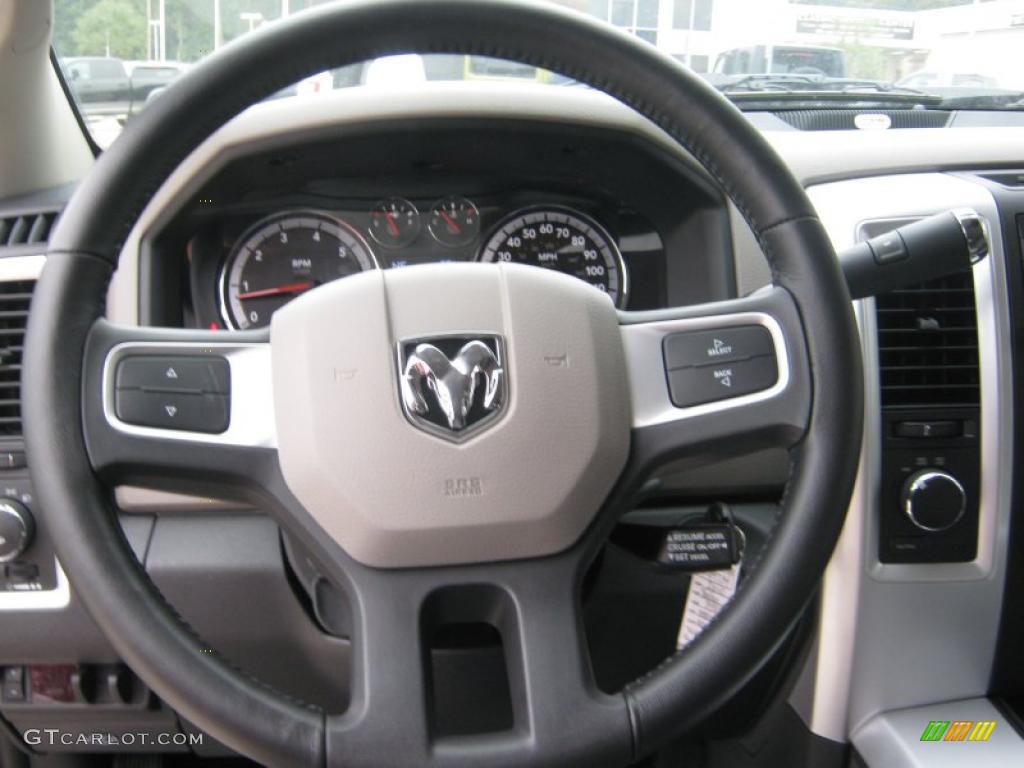 2010 Dodge Ram 2500 Big Horn Edition Mega Cab 4x4 Dark Slate/Medium Graystone Steering Wheel Photo #39063139
