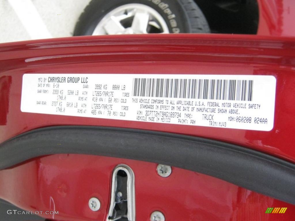 2010 Dodge Ram 2500 Big Horn Edition Mega Cab 4x4 Color Code Photos