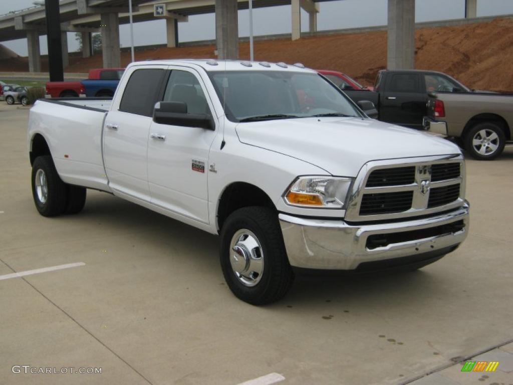 2010 Ram 3500 SLT Crew Cab 4x4 Dually - Bright White / Dark Slate/Medium Graystone photo #7