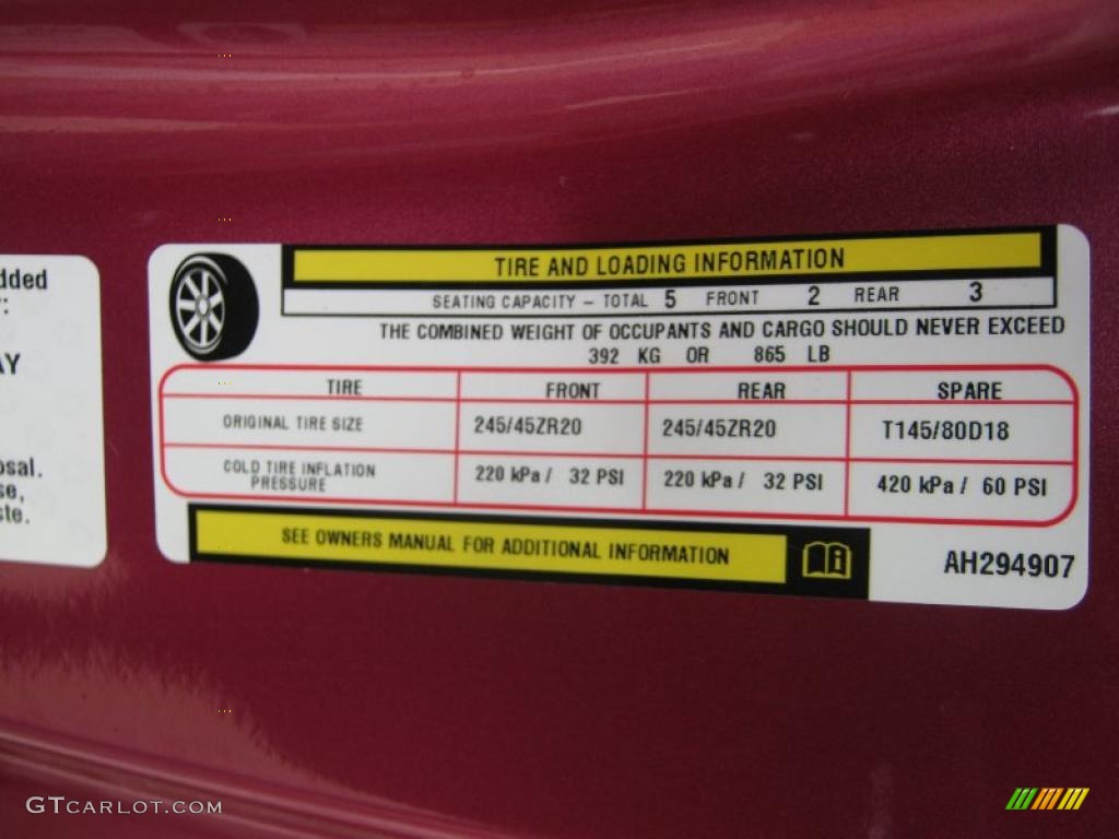 2010 Dodge Challenger R/T Classic Furious Fuchsia Edition Info Tag Photos
