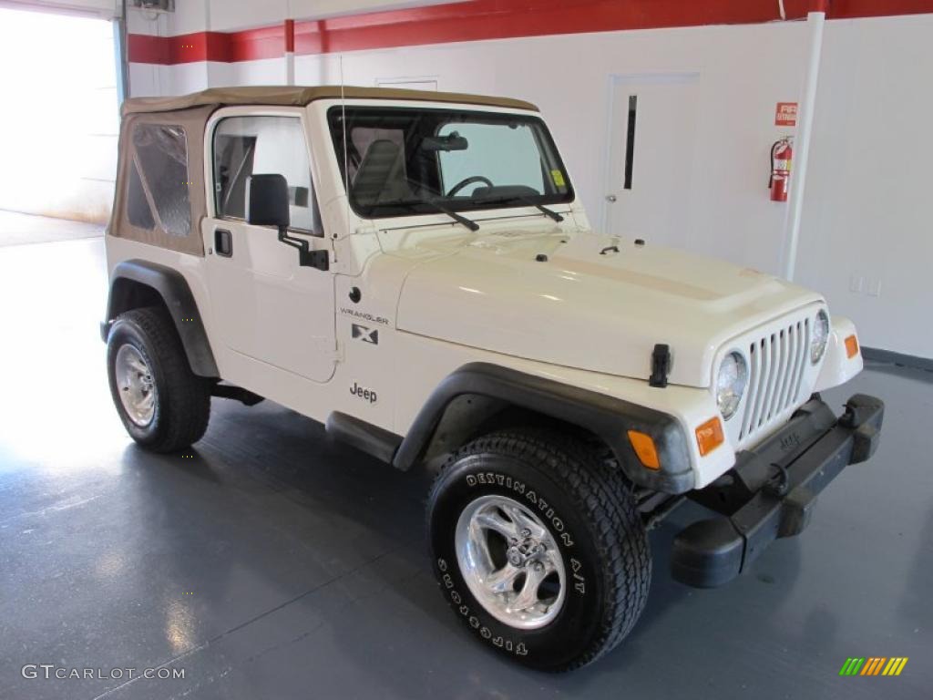 Stone White 2002 Jeep Wrangler X 4x4 Exterior Photo #39064547