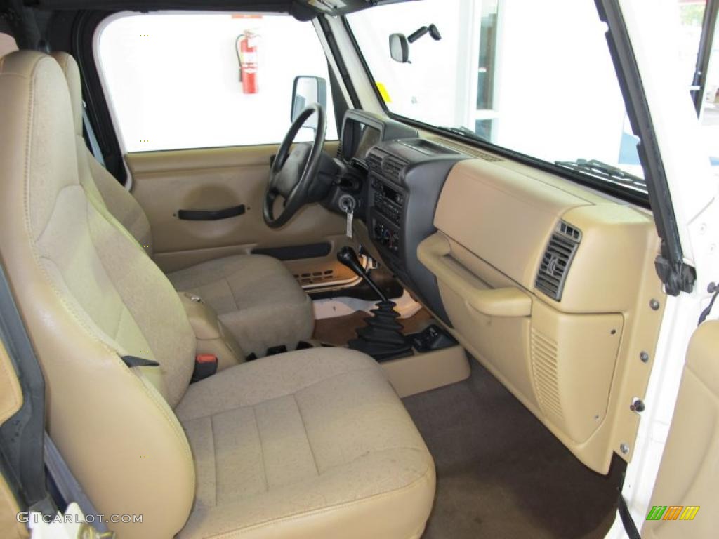 Camel Beige Interior 2002 Jeep Wrangler X 4x4 Photo #39064651