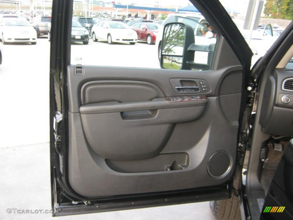 2011 GMC Sierra 2500HD Denali Crew Cab 4x4 Ebony Door Panel Photo #39065487