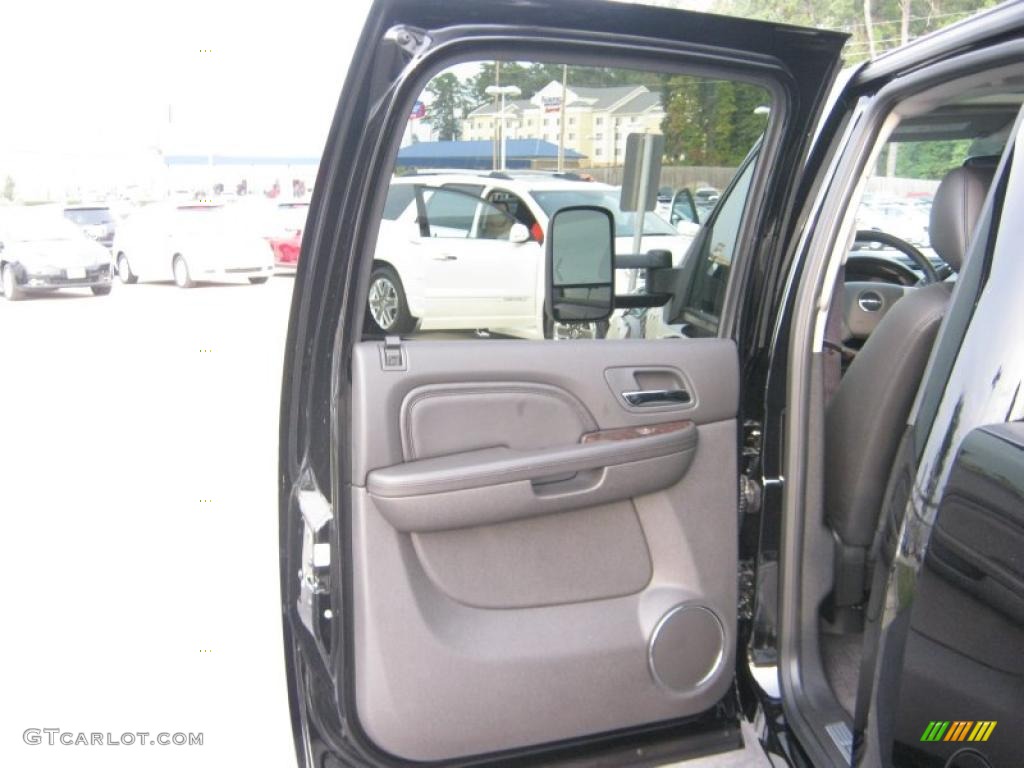 2011 GMC Sierra 2500HD Denali Crew Cab 4x4 Ebony Door Panel Photo #39065551