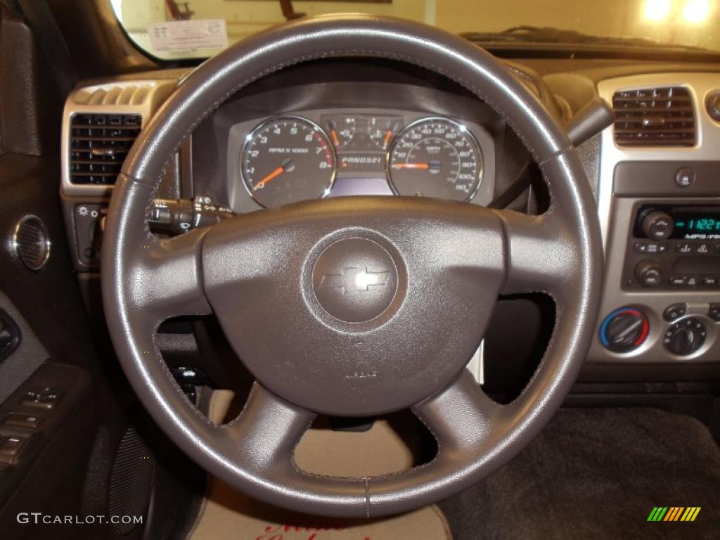2009 Chevrolet Colorado LT Crew Cab Ebony Steering Wheel Photo #39066459