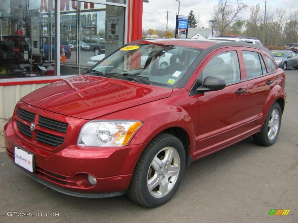 Inferno Red Crystal Pearl 2007 Dodge Caliber SXT Exterior Photo #39066703