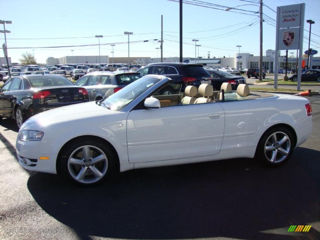 2008 A4 3.2 quattro Cabriolet - Ibis White / Beige photo #10