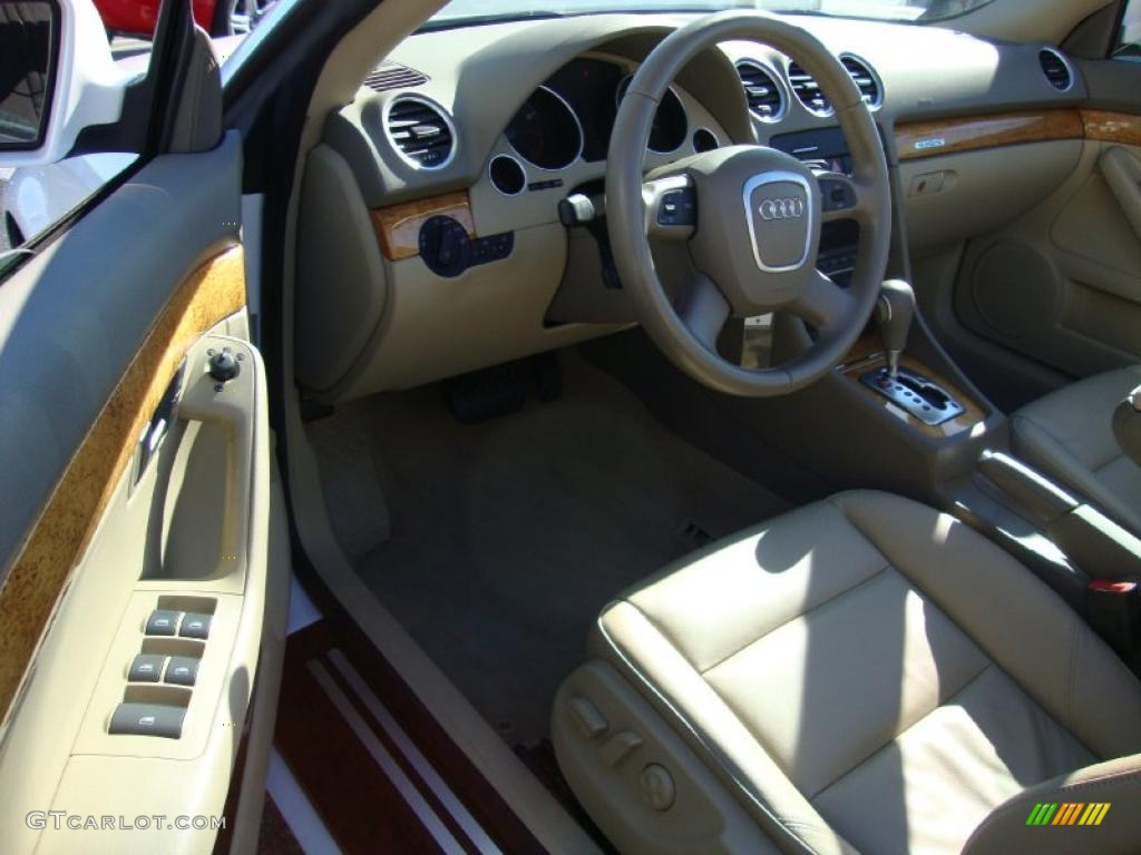 Beige Interior 2008 Audi A4 3.2 quattro Cabriolet Photo #39066935