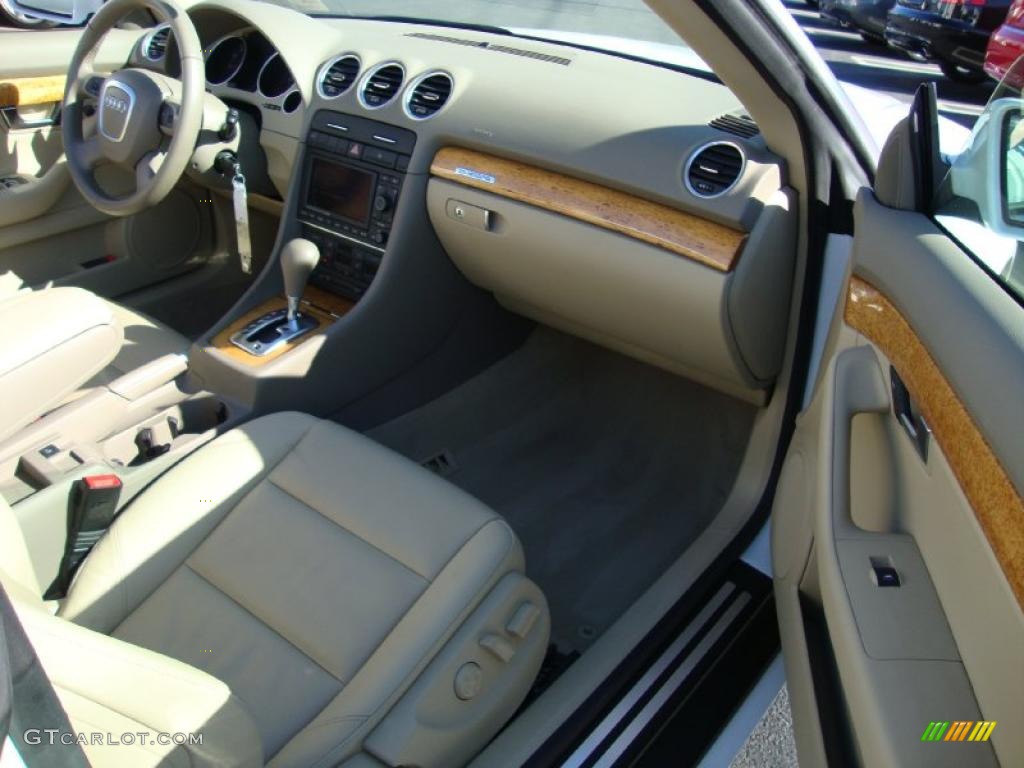 2008 Audi A4 3.2 quattro Cabriolet Beige Dashboard Photo #39067015