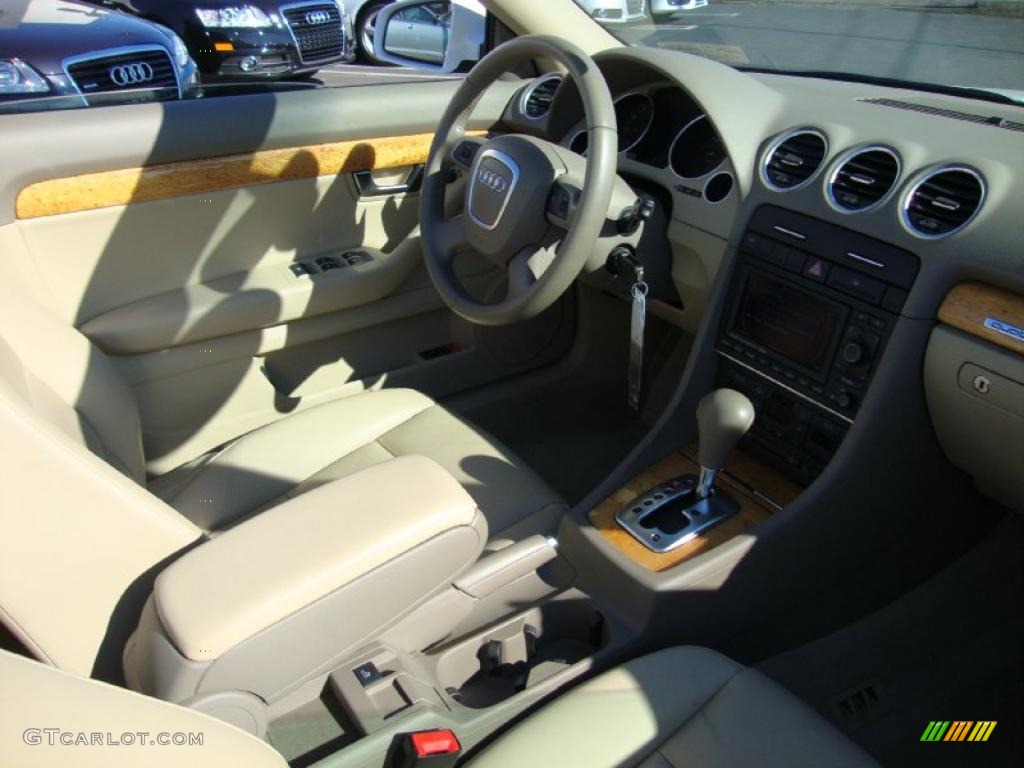 Beige Interior 2008 Audi A4 3.2 quattro Cabriolet Photo #39067031