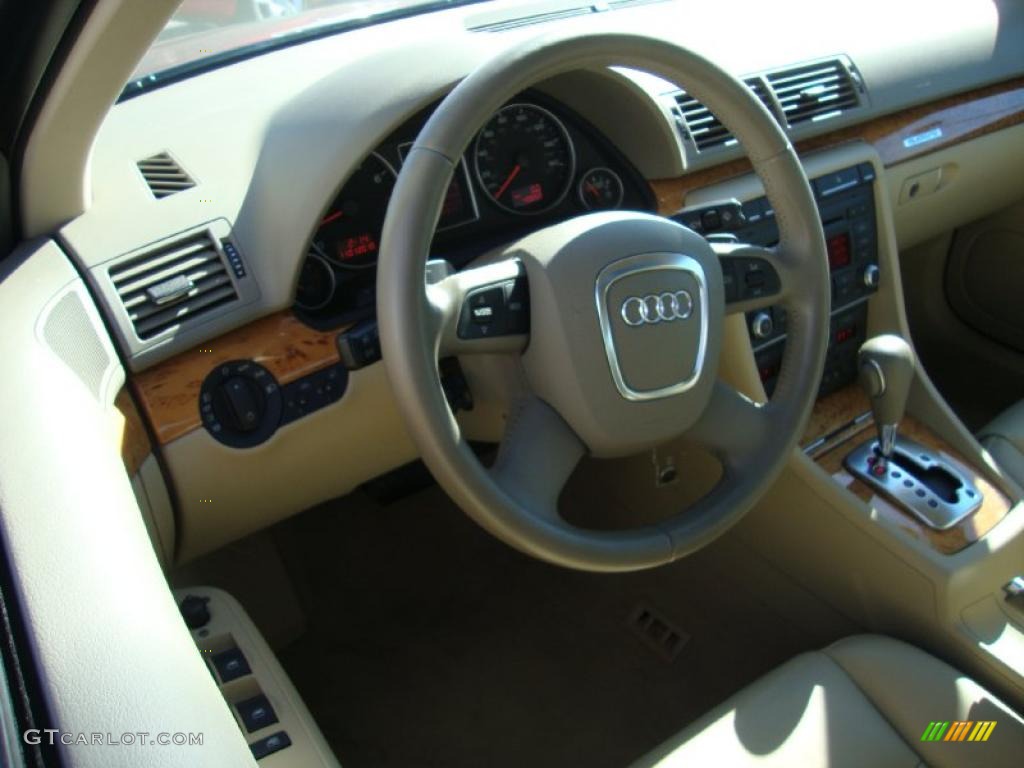 2008 A4 2.0T quattro Sedan - Deep Sea Blue Pearl Effect / Beige photo #11