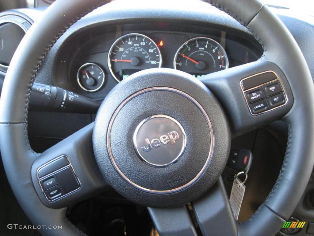 2011 Jeep Wrangler Unlimited Sport 4x4 Black Steering Wheel Photo #39067887