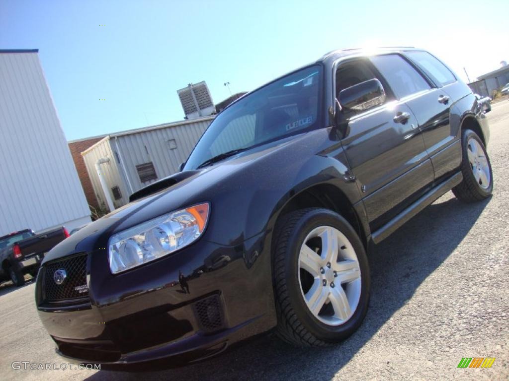 2007 Forester 2.5 XT Sports - Obsidian Black Pearl / Anthracite Black photo #1