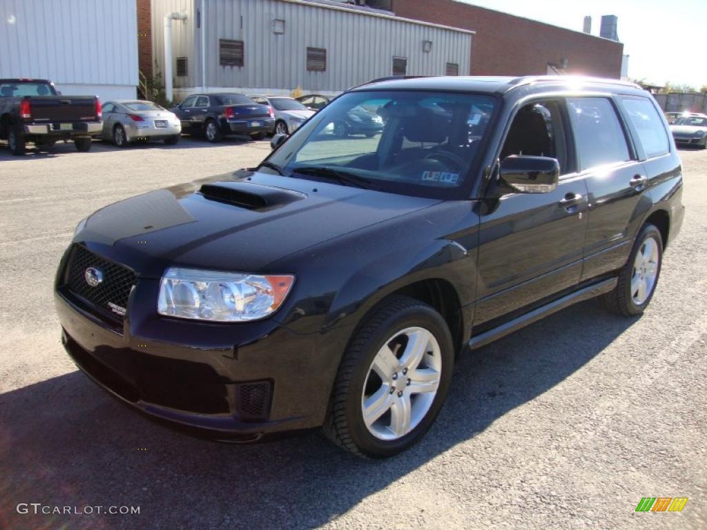 2007 Forester 2.5 XT Sports - Obsidian Black Pearl / Anthracite Black photo #2