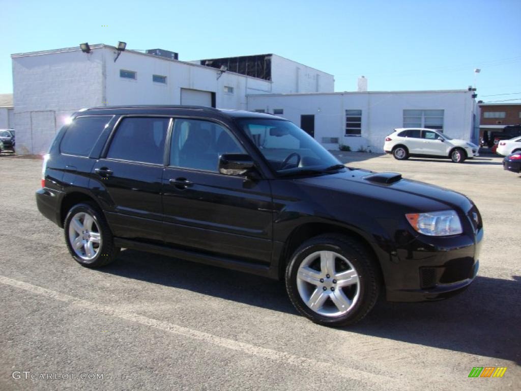 2007 Forester 2.5 XT Sports - Obsidian Black Pearl / Anthracite Black photo #6