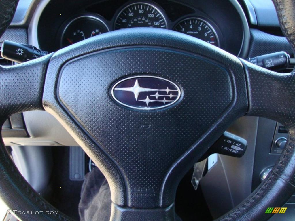 2007 Subaru Forester 2.5 XT Sports Anthracite Black Steering Wheel Photo #39069771