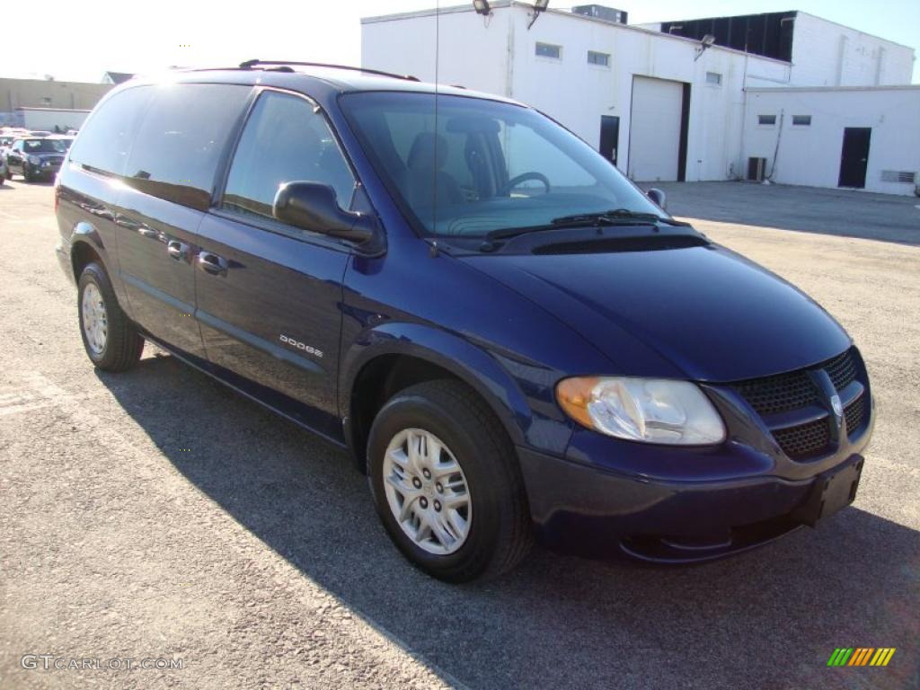 2001 Grand Caravan Sport - Patriot Blue Pearlcoat / Sandstone photo #3