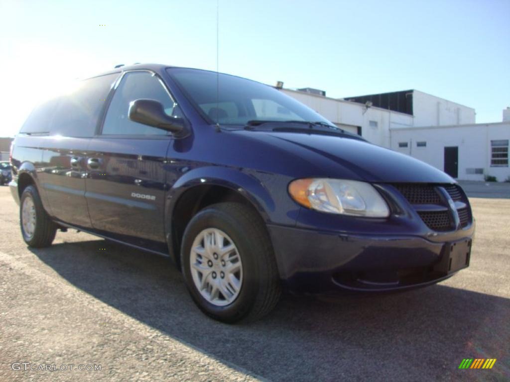 2001 Grand Caravan Sport - Patriot Blue Pearlcoat / Sandstone photo #4