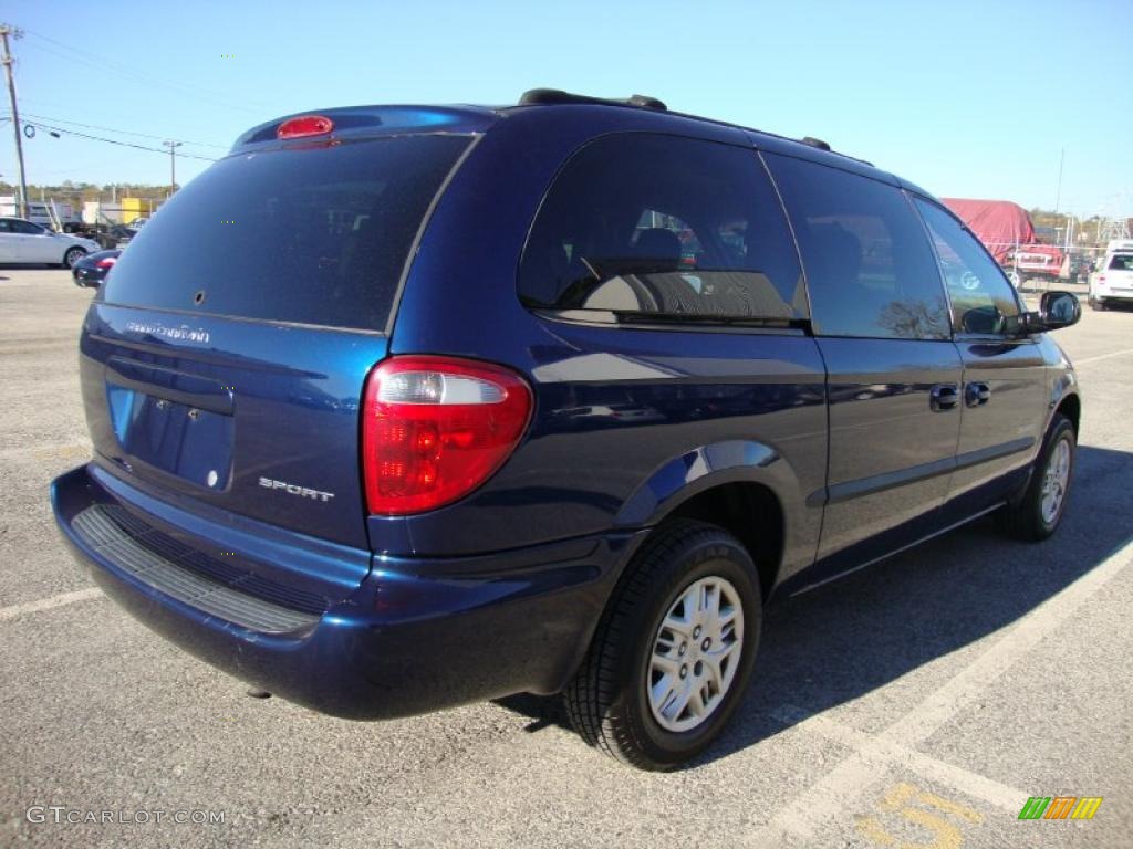 2001 Grand Caravan Sport - Patriot Blue Pearlcoat / Sandstone photo #6